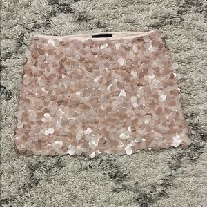 SOLD OUT. Zara paillette sequin skirt. Pink. Size small. New with tag.